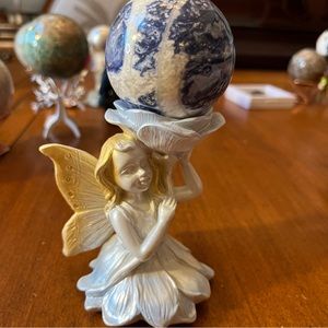 Sodalite Sphere With Fairy Sphere Holder.
